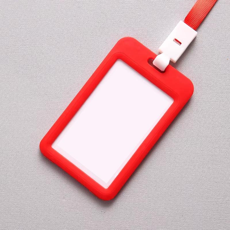 Premium ABS Plastic Double Sided Card Holder-Red